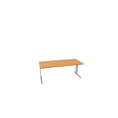 4250510837412 - Pure Schreibtisch PLANOVA BASIC Rechteck C-Fuß B 1800 x T 800 x H 717 mm Buche weißaluminium + Kabelkanal 4250510837412 - Pure Schreibtisch PLANOVA BASIC Rechteck C-Fuß B 1800 x T 800 x H 717 mm Buche weißaluminium + Kabelkanal