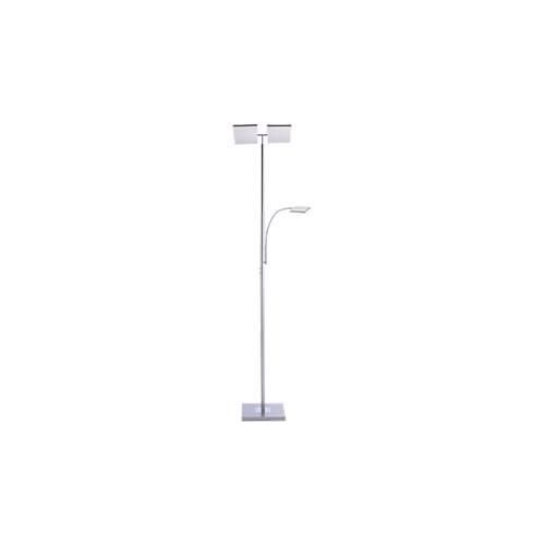 4043689950996 - LED-Stehleuchte RUBEN Stahl Lichtfarbe Warmweiß 11+4W Fluterkopf dimmbar Lesearm verstellbar 4043689950996 - LED-Stehleuchte RUBEN Stahl Lichtfarbe Warmweiß 11+4W Fluterkopf dimmbar Lesearm verstellbar