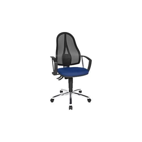 4014296086569 - Bürostuhl Point Net Permanentkontakt m Armlehnen verstellbarer Netzrücken blau 4014296086569 - Bürostuhl Point Net Permanentkontakt m Armlehnen verstellbarer Netzrücken blau
