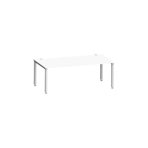 4250510842157 - Schreibtisch MODENA FLEX Rechteck 4-Fuß Quadratrohr B 2000 x T 1000 x H 720-820 mm weiß weißaluminium 4250510842157 - Schreibtisch MODENA FLEX Rechteck 4-Fuß Quadratrohr B 2000 x T 1000 x H 720-820 mm weiß weißaluminium