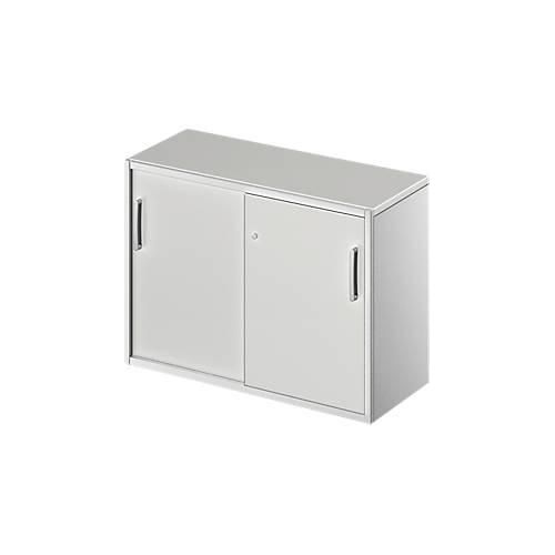 4051273737359 - Genius Beistellschrank TETRIS SOLID 2 OH in Schreibtischhöhe B 1000 mm 25 mm Abdeckplatte lichtgrau weißalu 4051273737359 - Genius Beistellschrank TETRIS SOLID 2 OH in Schreibtischhöhe B 1000 mm 25 mm Abdeckplatte lichtgrau weißalu