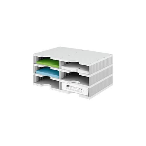 7612176106627 - styro® Sortierstation styrodoc Standard DIN C4 3 Etagen 2-reihig 6 Fächer grau grau 7612176106627 - styro® Sortierstation styrodoc Standard DIN C4 3 Etagen 2-reihig 6 Fächer grau grau