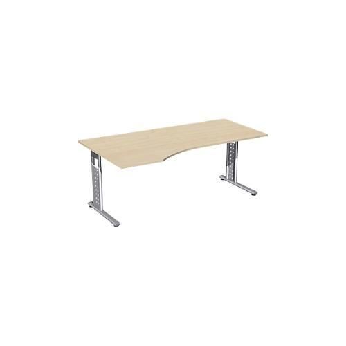 4038933055503 - Schreibtisch ALICANTE Freiform Ansatz links B 1800 x T 1000 800 x H 680-820 mm Ahorn-Dekor 4038933055503 - Schreibtisch ALICANTE Freiform Ansatz links B 1800 x T 1000 800 x H 680-820 mm Ahorn-Dekor