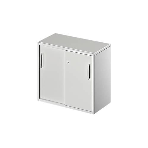 4051273737380 - Genius Beistellschrank TETRIS SOLID 2 OH in Schreibtischhöhe B 800 mm 25 mm Abdeckplatte lichtgrau weißalu 4051273737380 - Genius Beistellschrank TETRIS SOLID 2 OH in Schreibtischhöhe B 800 mm 25 mm Abdeckplatte lichtgrau weißalu