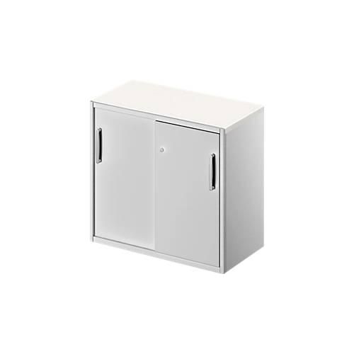 4051273725820 - Genius Beistellschrank TETRIS SOLID 2 OH in Schreibtischhöhe B 800 mm 25 mm Abdeckplatte weiß weißalu 4051273725820 - Genius Beistellschrank TETRIS SOLID 2 OH in Schreibtischhöhe B 800 mm 25 mm Abdeckplatte weiß weißalu
