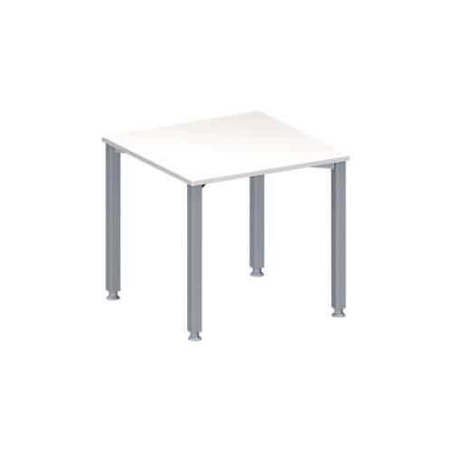 4251898814484 - Genius Konferenztisch MODENA FLEX Quadrat 4-Fuß Quadratrohr B 800 x T 800 x H 720-840 mm weiß weißaluminium RAL 9006 4251898814484 - Genius Konferenztisch MODENA FLEX Quadrat 4-Fuß Quadratrohr B 800 x T 800 x H 720-840 mm weiß weißaluminium RAL 9006