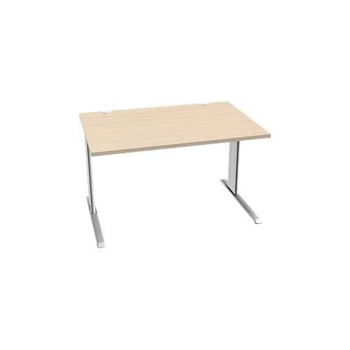 4250510837245 - Pure Schreibtisch PLANOVA BASIC Rechteck C-Fuß B 1200 x T 800 x H 717 mm Ahorn weiß + Kabelkanal 4250510837245 - Pure Schreibtisch PLANOVA BASIC Rechteck C-Fuß B 1200 x T 800 x H 717 mm Ahorn weiß + Kabelkanal