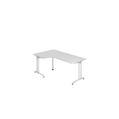 4032062014394 - Schreibtisch VBS82 5 65-130cm (H) 200x120cm (BxT) L-Form grau   weißaluminium 4032062014394 Hammerbacher