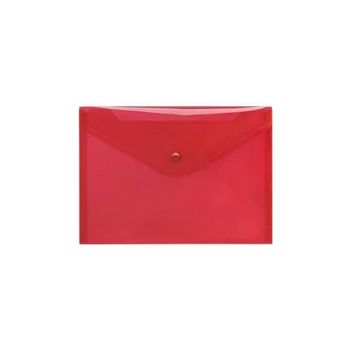 4250037424539 - FolderSys Dokumententasche DIN A5 quer Druckknopfverschluss PP rot transparent 4250037424539 - FolderSys Dokumententasche DIN A5 quer Druckknopfverschluss PP rot transparent
