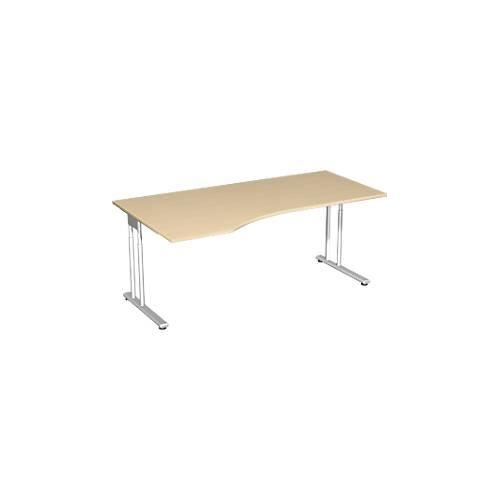 4038933479668 - Schreibtisch mit Ansatz PALENQUE C-Fuß Freiform links B 1800 x T 1000 800 x H 680-820 mm Ahorn-Dekor 4038933479668 - Schreibtisch mit Ansatz PALENQUE C-Fuß Freiform links B 1800 x T 1000 800 x H 680-820 mm Ahorn-Dekor