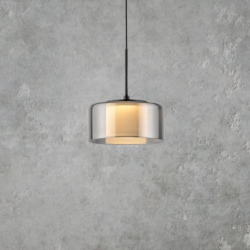 4012248383063 - Paul Neuhaus LED-Hängelampe Rika schwarz Ø 15 cm Glas