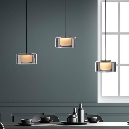 4012248383070 - Paul Neuhaus LED-Hängelampe Rika schwarz Länge 71 cm Glas