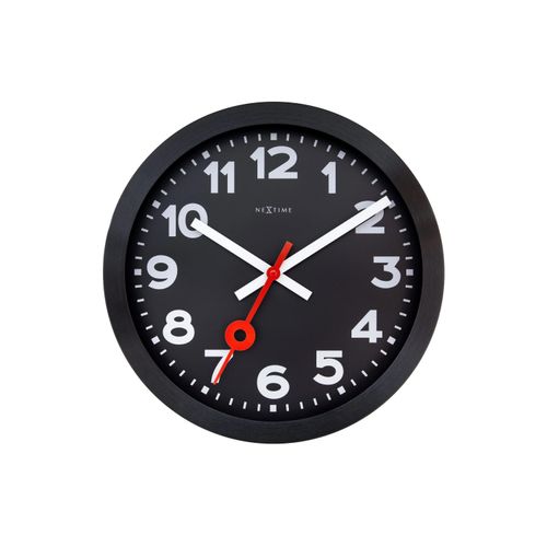 8717713033110 - NEXTIME Wanduhr »Station Ø 35 cm Schwarz«