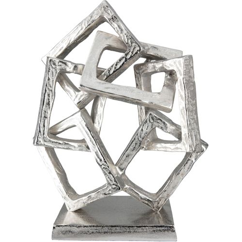 4063387601884 - Wanddekoobjekt GILDE Objekt Square silber (silberfarben) Wanddekoobjekte B H T 34cm x 37cm x 135cm Aluminium B34cm H37cm T135cm