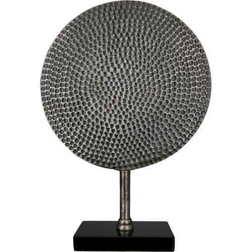 4063387676059 - Wanddekoobjekt CASABLANCA BY GILDE Skulptur Round Wanddekoobjekte Gr B H T 305 cm x 445 cm x 10 cm silberfarben Wanddekoration