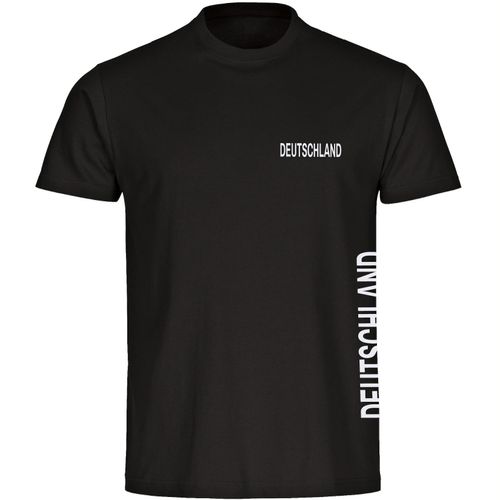 4068859246280 - multifanshop Herren T-Shirt - Deutschland - Brust & Seite - Druck weiß - Männer