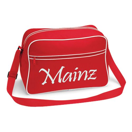 4068859161187 - multifanshop Retrotasche - Mainz - Schriftzug - Druck weiß - Tasche