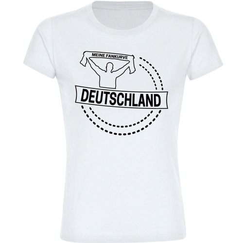 4068859269029 - multifanshop Damen T-Shirt - Deutschland - Meine Fankurve - Druck schwarz - Frauen
