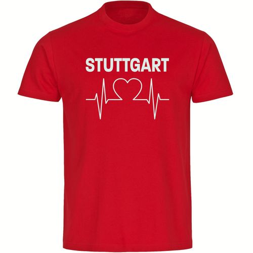 4068859117764 - multifanshop Kinder T-Shirt - Stuttgart - Herzschlag - Druck weiß - Kind