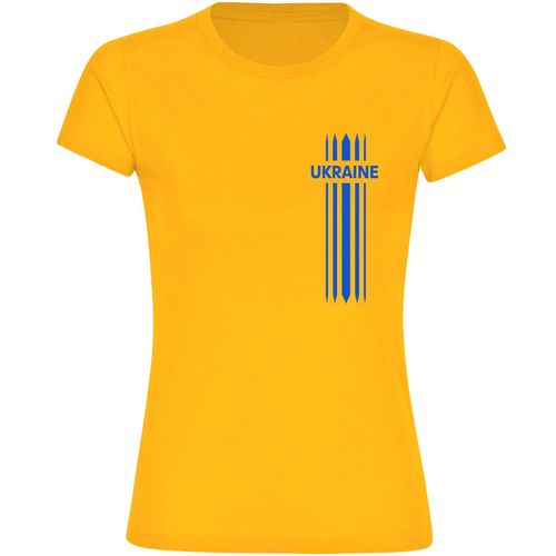 4068859298487 - multifanshop Damen T-Shirt - Ukraine - Streifen - Druck blau - Frauen 4068859298487 - multifanshop Damen T-Shirt - Ukraine - Streifen - Druck blau - Frauen