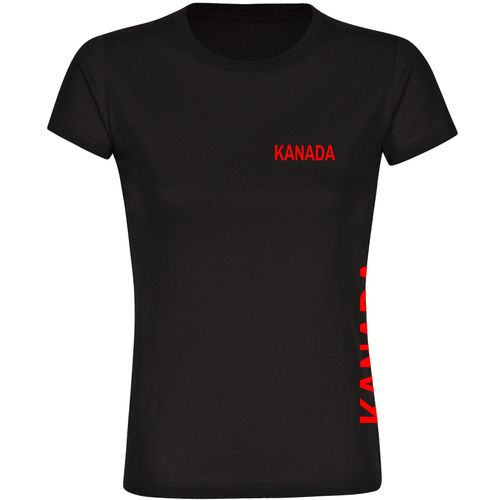 4068859210922 - multifanshop Damen T-Shirt - Kanada - Brust & Seite - Druck rot - Frauen