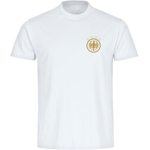 4068859251659 - multifanshop Herren T-Shirt - Deutschland - Adler Retro Gold - Druck gold metallic - Männer 4068859251659 - multifanshop Herren T-Shirt - Deutschland - Adler Retro Gold - Druck gold metallic - Männer