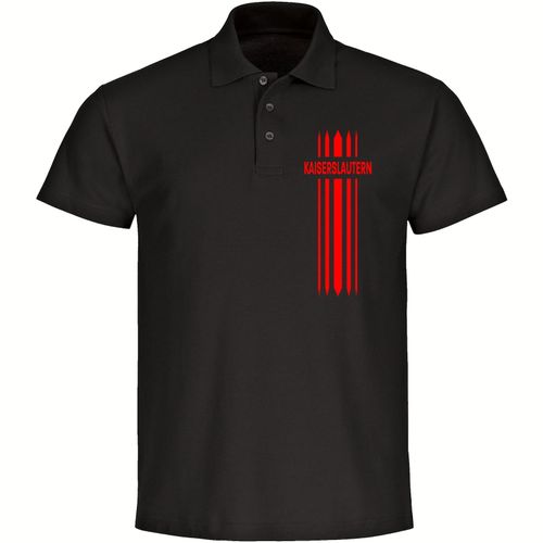 4068859125264 - multifanshop Poloshirt - Kaiserslautern - Streifen - Druck rot - Polo