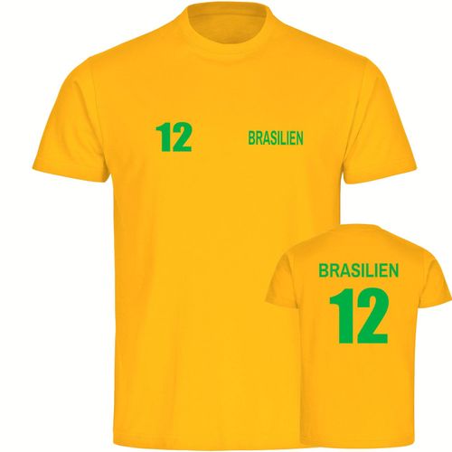 4068859287399 - multifanshop Kinder T-Shirt - Brasilien - Trikot Nummer 12 - Druck grün - Kind 4068859287399 - multifanshop Kinder T-Shirt - Brasilien - Trikot Nummer 12 - Druck grün - Kind
