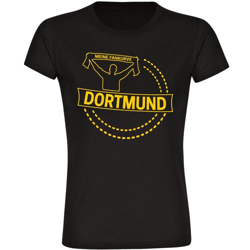 4068859188962 - multifanshop® Damen T-Shirt - Dortmund - Meine Fankurve - Druck gelb - Frauen