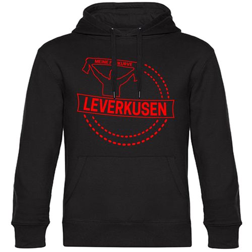 4068859140168 - multifanshop Kapuzen Sweatshirt - Leverkusen - Meine Fankurve - Druck rot - Hoodie