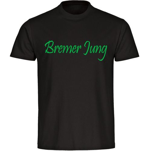 4068859181895 - multifanshop Herren T-Shirt - Bremen - Bremer Jung - Druck grün - Männer