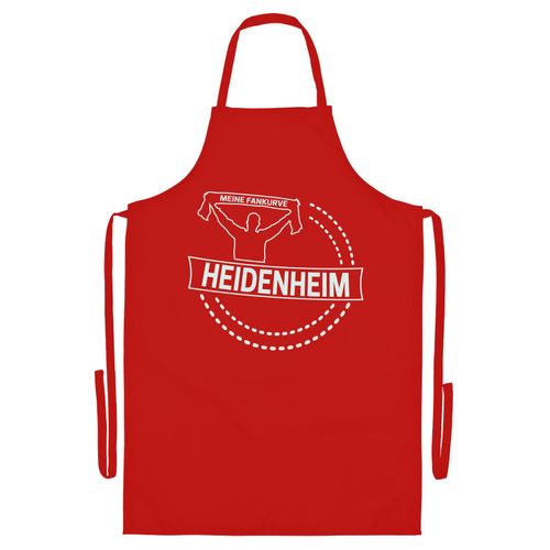 4068859137304 - multifanshop Grillschürze - Heidenheim - Meine Fankurve - Druck weiß - Schürze