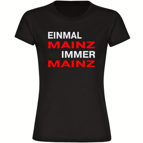 4068859145576 - multifanshop Damen T-Shirt - Mainz - Einmal Immer - Druck rot - Frauen 4068859145576 - multifanshop Damen T-Shirt - Mainz - Einmal Immer - Druck rot - Frauen