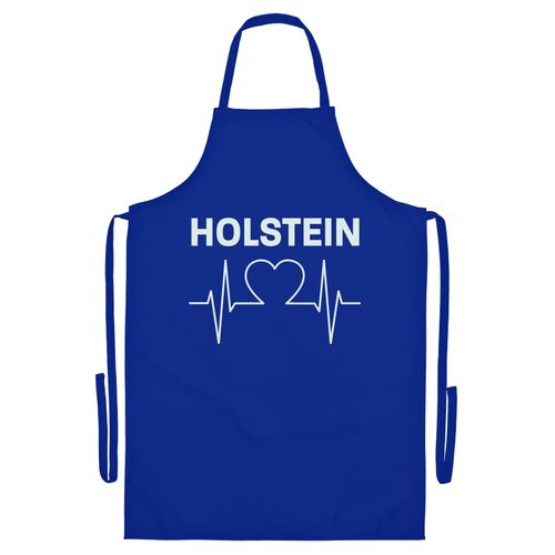 4068859404857 - multifanshop Grillschürze - Holstein - Herzschlag - Druck weiß - Schürze 4068859404857 - multifanshop Grillschürze - Holstein - Herzschlag - Druck weiß - Schürze