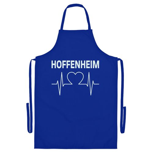 4068859038533 - multifanshop Grillschürze - Hoffenheim - Herzschlag - Druck weiß - Schürze