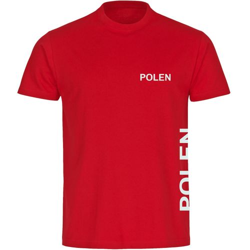 4068859212520 - multifanshop Kinder T-Shirt - Polen - Brust & Seite - Druck weiß - Kind