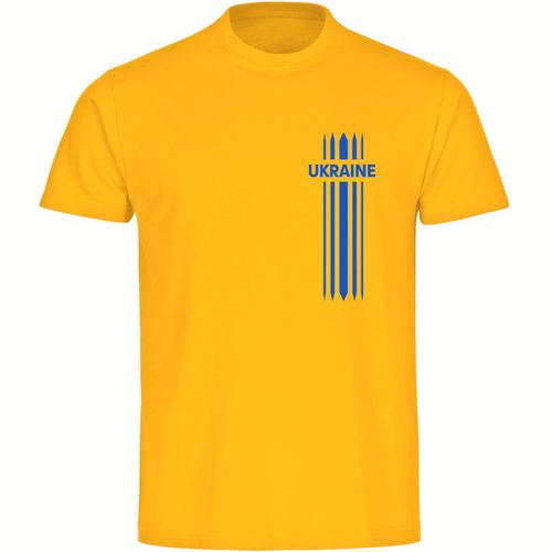 4068859299576 - multifanshop Kinder T-Shirt - Ukraine - Streifen - Druck blau - Kind