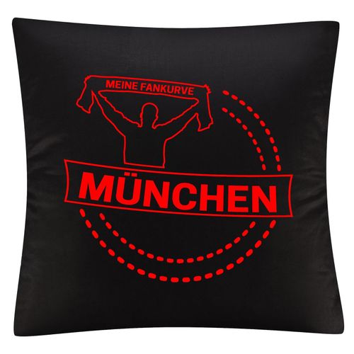 4068859141837 - multifanshop Kissenbezug - München rot - Meine Fankurve - Druck rot - Kissen