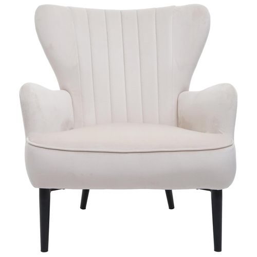 4057651828633 - Lounge-Sessel MCW-K37 Cocktailsessel Polstersessel Sessel Samt (280g m²) ~ creme-beige