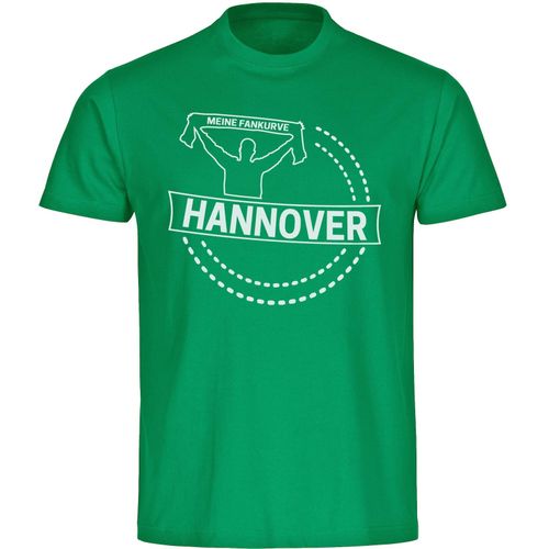 4068859178598 - multifanshop Herren T-Shirt - Hannover - Meine Fankurve - Druck weiß - Männer