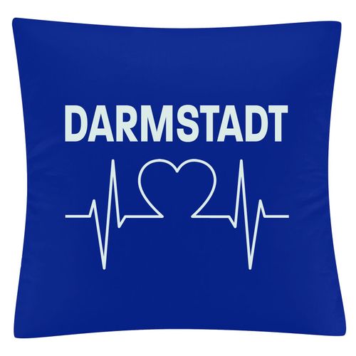 4068859036225 - multifanshop Kissenbezug - Darmstadt - Herzschlag - Druck weiß - Kissen