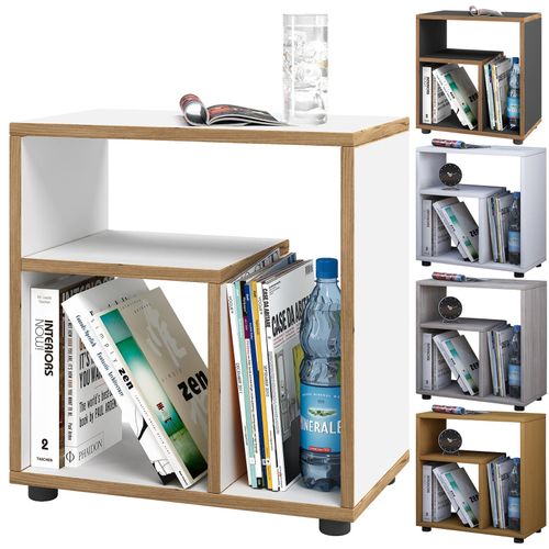 4051814444654 - Holz Beistelltisch Couchtisch schlicht Maße H 55 x B 50 x T 30 cm Nachttisch Kaffeetisch - Zeito