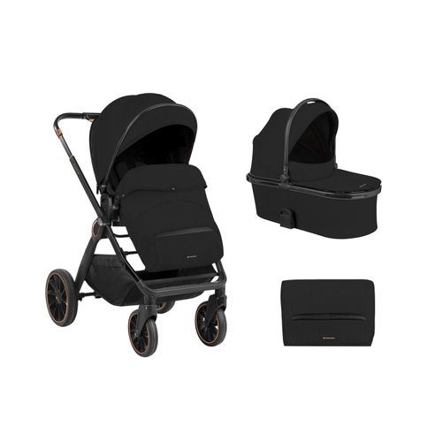 3800171210775 - Kikkaboo Kinderwagen Tiffany 2 in 1 Babywanne Sportsitz Wickeltasche PU-Räder black 3800171210775 - Kikkaboo Kinderwagen Tiffany 2 in 1 Babywanne Sportsitz Wickeltasche PU-Räder black