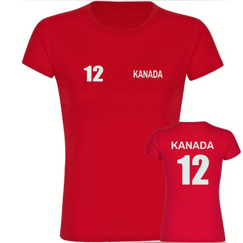 4068859219451 - multifanshop Damen T-Shirt - Kanada - Trikot Nummer 12 - Druck weiß - Frauen 4068859219451 - multifanshop Damen T-Shirt - Kanada - Trikot Nummer 12 - Druck weiß - Frauen