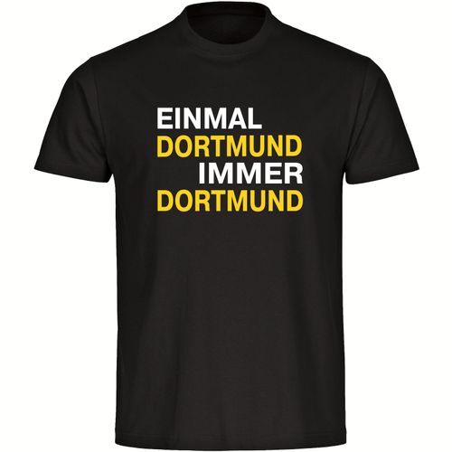 4068859189396 - multifanshop® Herren T-Shirt - Dortmund - Einmal Immer - Druck gelb - Männer