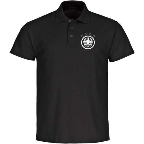 4068859407193 - multifanshop Poloshirt - Deutschland - Adler Retro - Druck weiß - Polo 4068859407193 - multifanshop Poloshirt - Deutschland - Adler Retro - Druck weiß - Polo