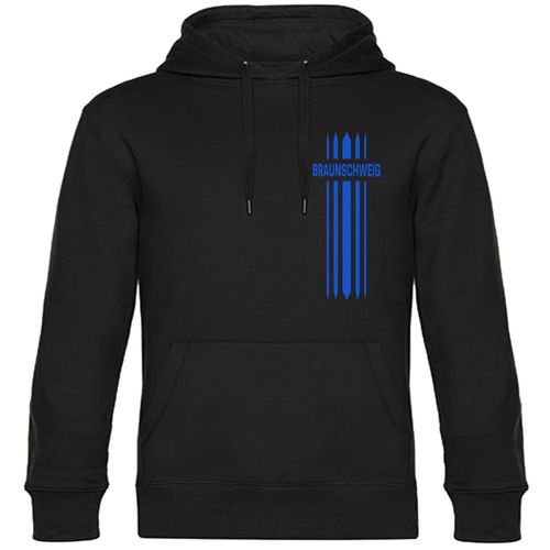 4068859202811 - multifanshop Kapuzen Sweatshirt - Braunschweig - Streifen - Druck blau - Hoodie 4068859202811 - multifanshop Kapuzen Sweatshirt - Braunschweig - Streifen - Druck blau - Hoodie