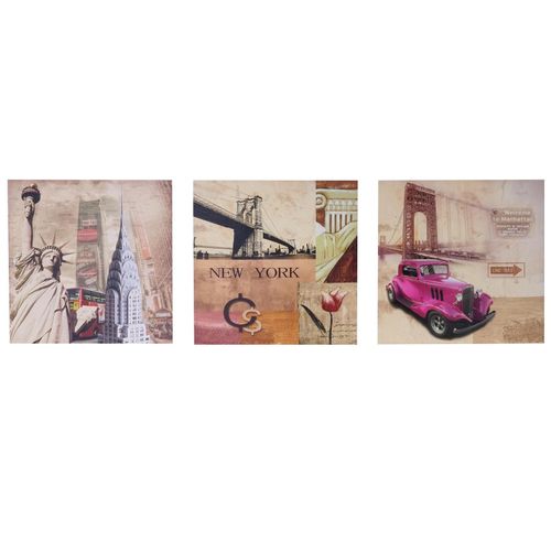 4052826177783 - Leinwandbild H376 Wandbild Keilrahmenbild Kunstdruck 3-teilig 150x50cm ~ New York