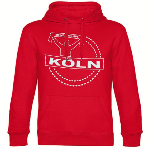 4068859138677 - multifanshop Kapuzen Sweatshirt - Köln - Meine Fankurve - Druck weiß - Hoodie