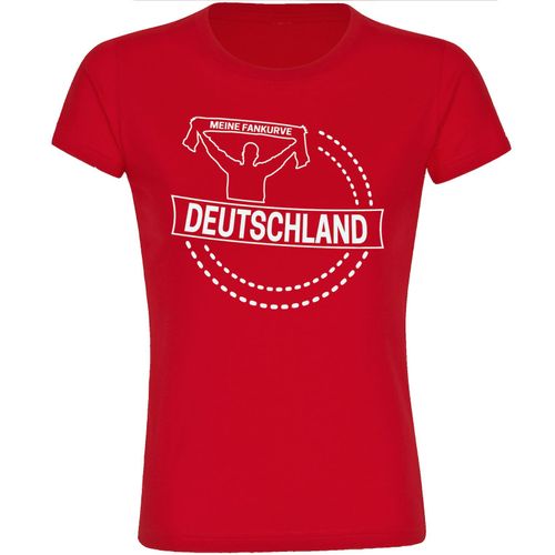 4068859270933 - multifanshop Damen T-Shirt - Deutschland - Meine Fankurve - Druck weiß - Frauen